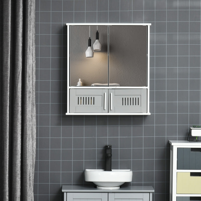 Bathroom Mirror Cabinet Grey