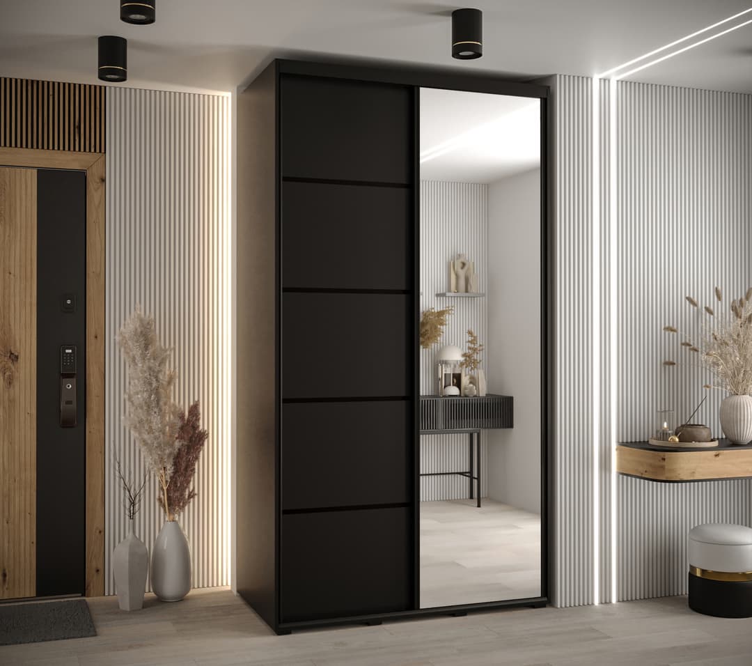 Cannes V Sliding Door Wardrobe 130cm