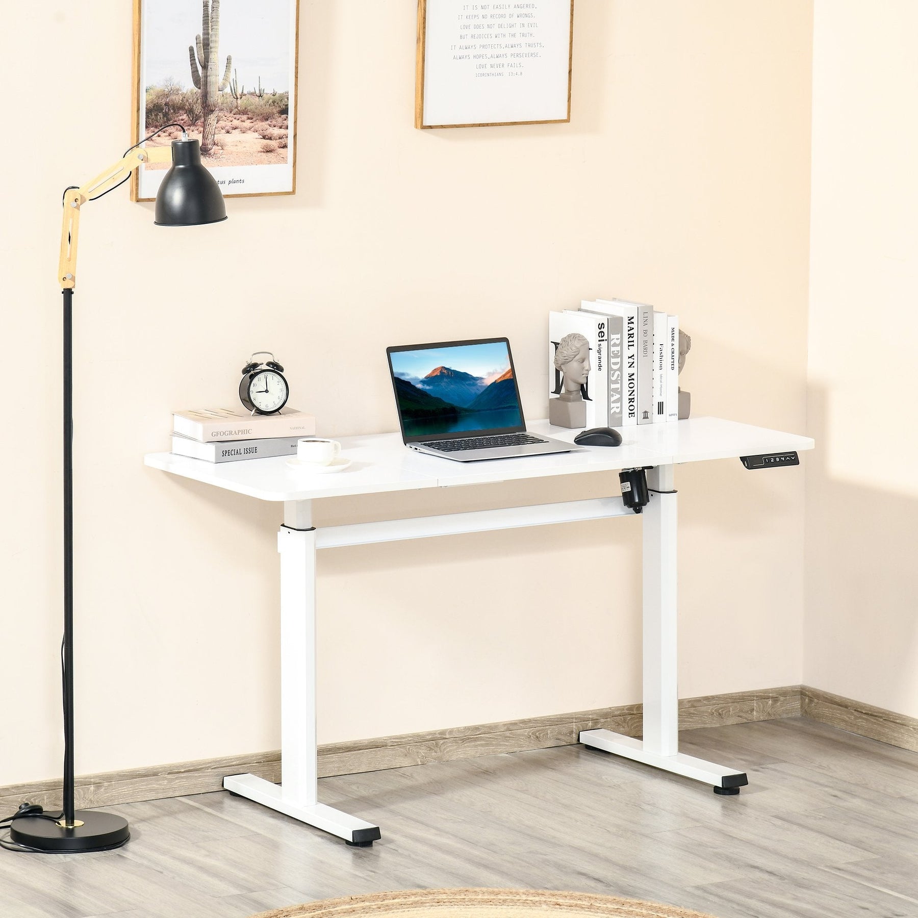 Vinsetto Electric Standing Desk - 120 x 60 cm Height Adjustable Sit Stand  Desk