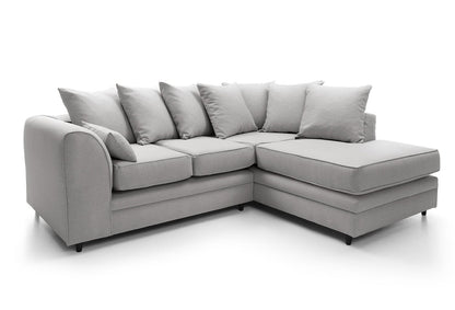 Dorota II Fabric Corner Sofa - Dark Grey