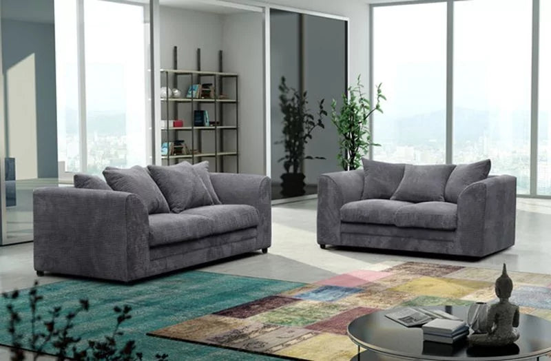 Desmond Jumbo Cord 3 Seater Sofa Grey and Other Colours