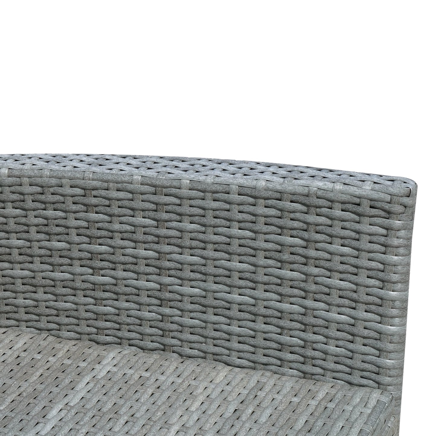 Outsunny 2-Seater Rattan Loveseat, 63Dx133Wx84H cm-Grey