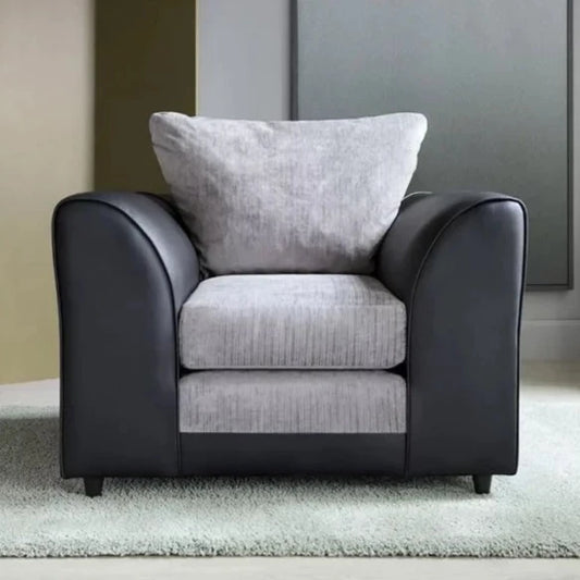 Linacre Armchair - Black and Charcoal