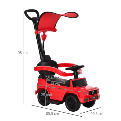 Benz G350 Ride-On Push Along Car Sliding Walker Floor Slider Stroller Toddler Vehicle, Red