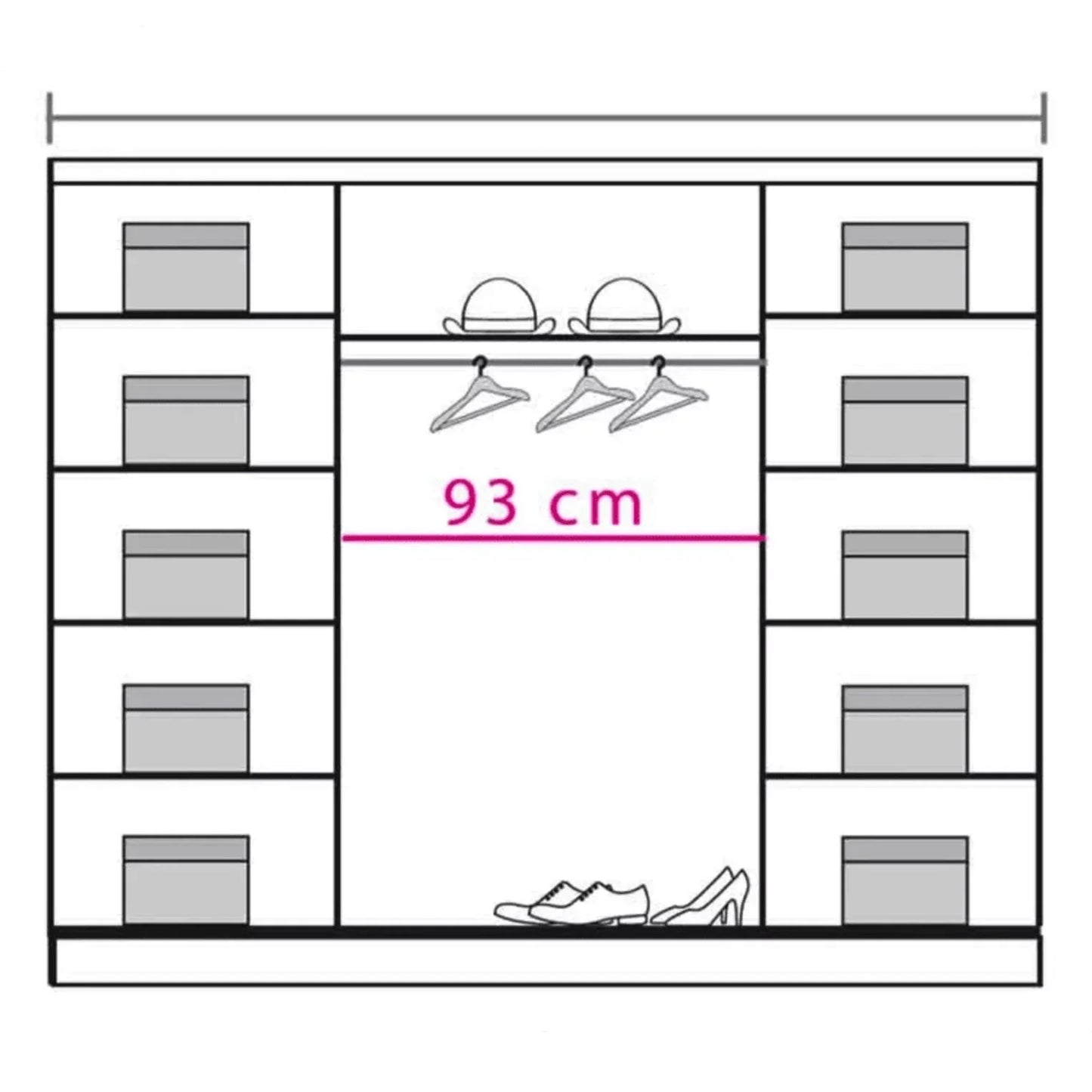 Cupola DO7 Sliding Door Wardrobe - 200cm