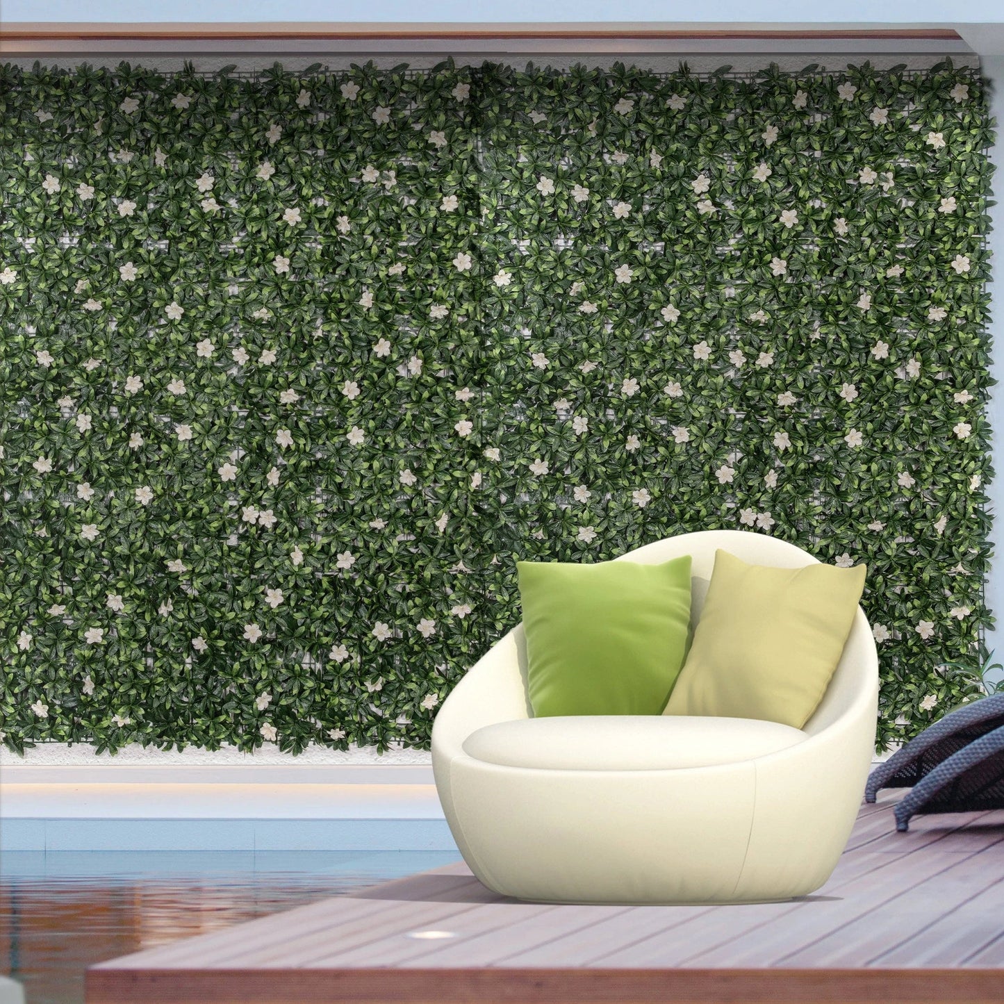 12 Pieces 50L x 50W cm Artificial Rhododendron Wall Panel UV Resistant (3 square meters)