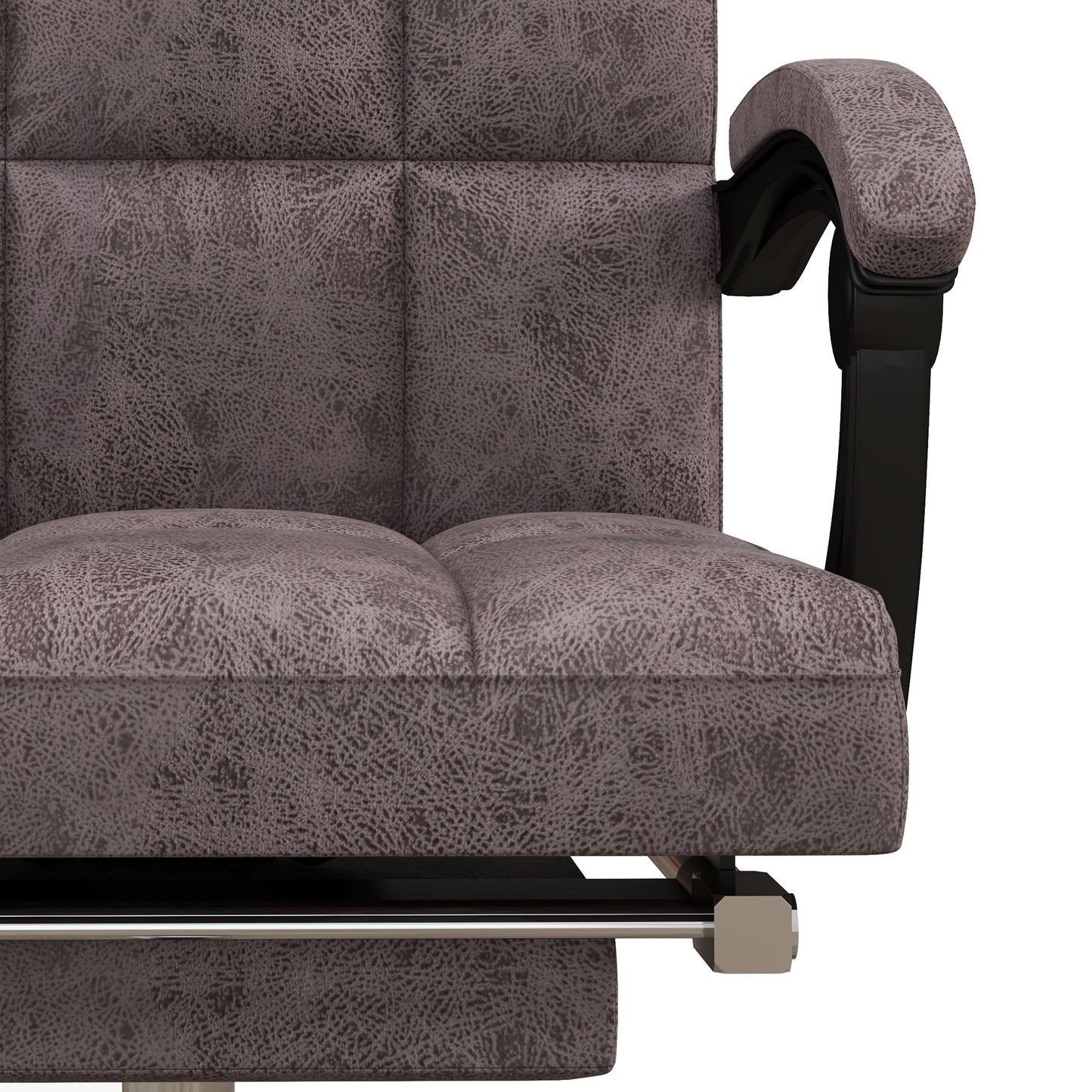 Vinsetto Executive Vibration Massage Office Chair, Microfibre Computer Chair with Armrest, 135Â° Reclining Back, Charcoal Grey