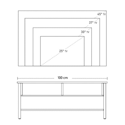 HOMCOM TV Stand for TVs up to 42 Inches with Cabinets, Shelves and Wide Tabletop for Living Room, Bedroom, Dining Room, White and Wood Color