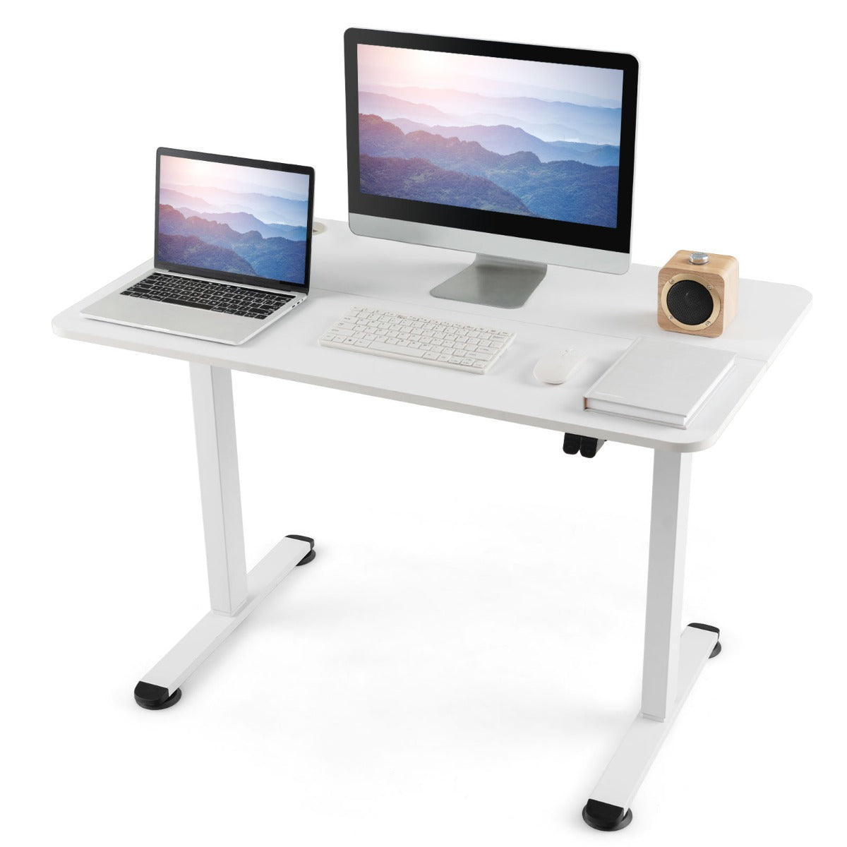Electric Height Adjustable Standing Desk with Button Controller