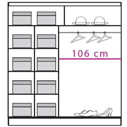 Cupola DO5 Sliding Door Wardrobe Laredo Pine - 200cm