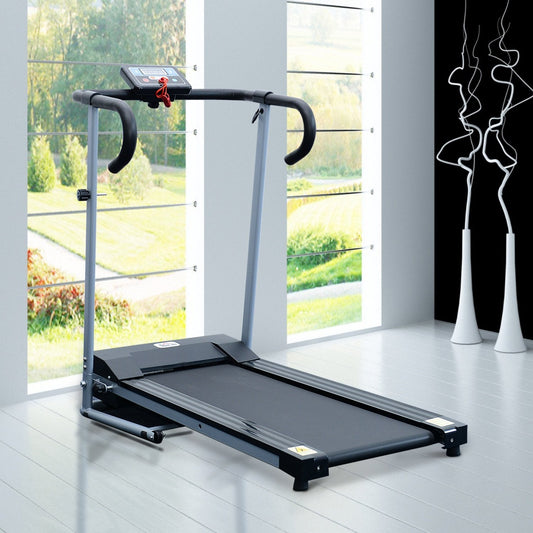 Electric Treadmill Home Running Machine 500W 28kg-Black/Grey