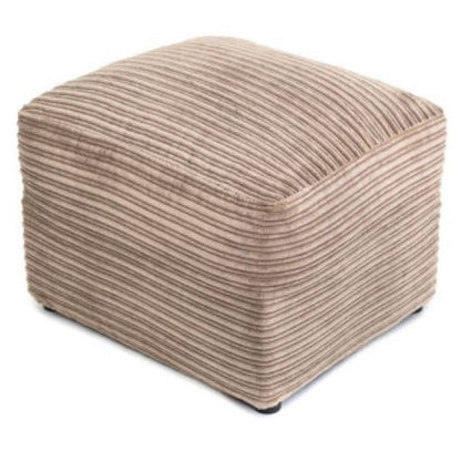 Porto Jumbo Cord Footstool - Grey