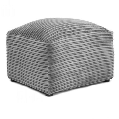 Porto Jumbo Cord Footstool - Grey