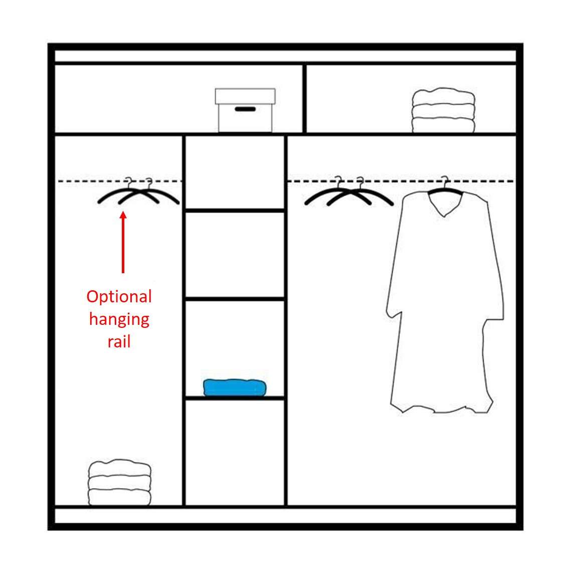 Luzern Sliding Door 203cm Mirror Wardrobe - Oak Sonoma