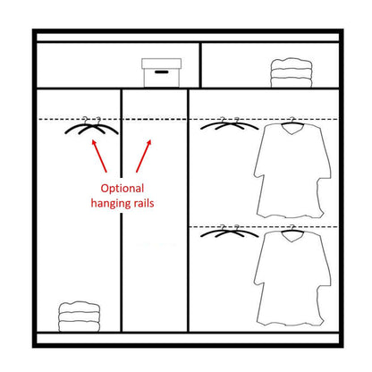 Luzern Sliding Door 203cm Mirror Wardrobe - Oak Sonoma