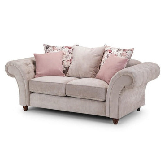 Romulo Fabric Sofa with 2 Seater - Grey/Beige