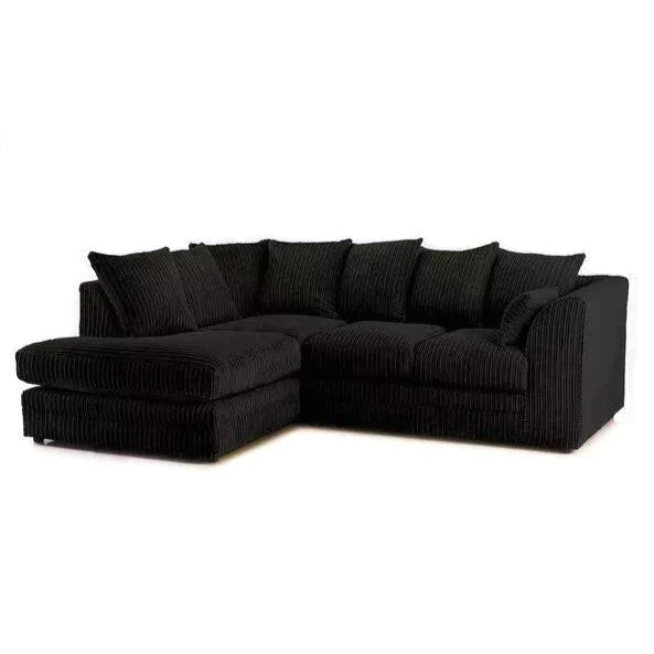 Mona Jumbo Cord Mink Corner Sofa with Footstool