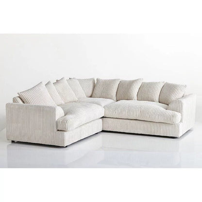 Mona Jumbo Cord Grey Corner Sofa