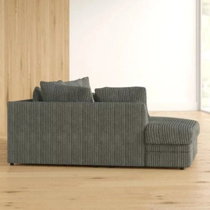 Mona Jumbo Cord Brown Corner Sofa