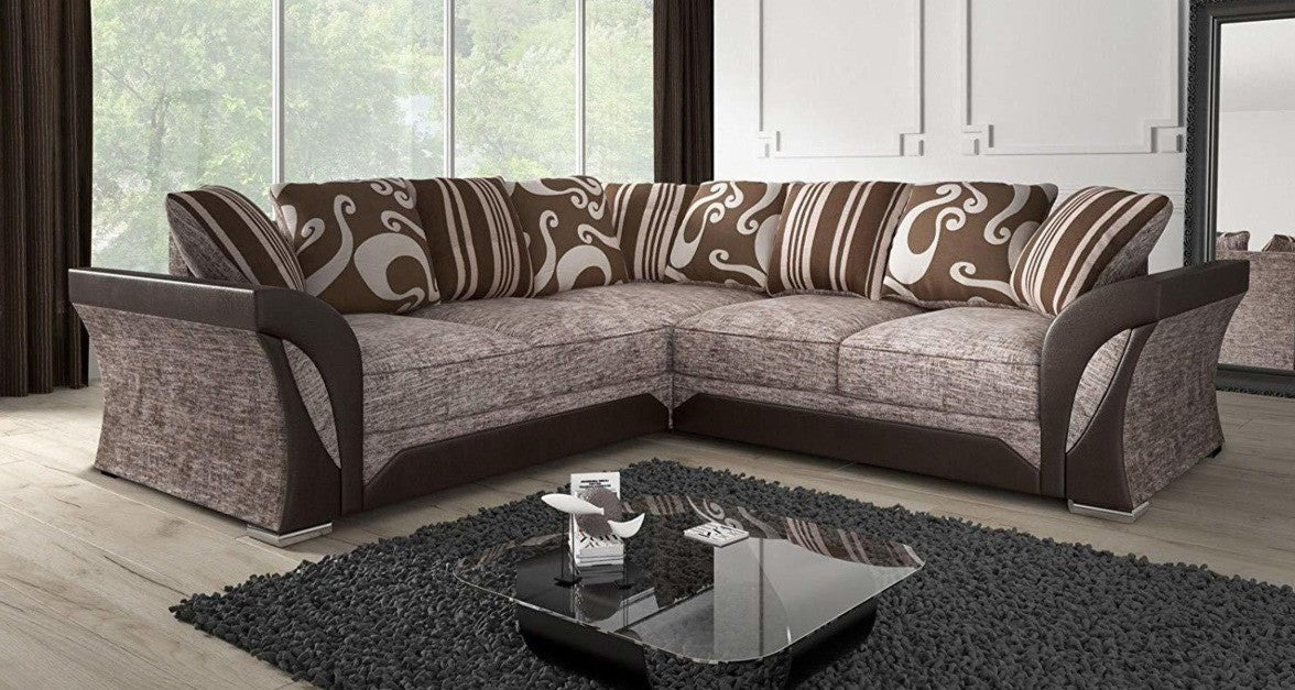 Shannon Chenille Fabric Corner Sofa Suite