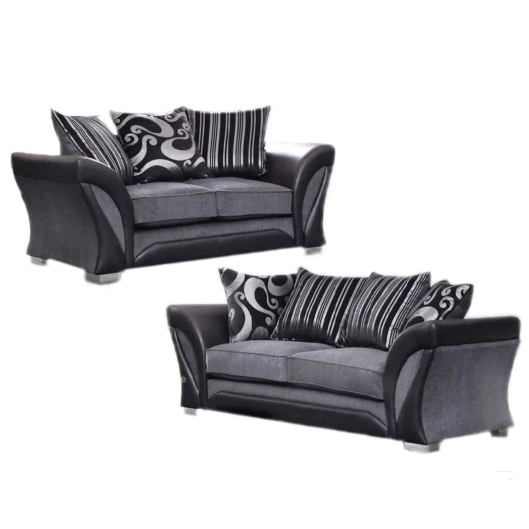 Shannon Fabric 3 Seater and 2 Seater Sofa Set