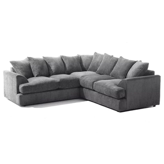 Jamba Double-Padded Fabric Grey Corner Sofa - 6 Colours Available