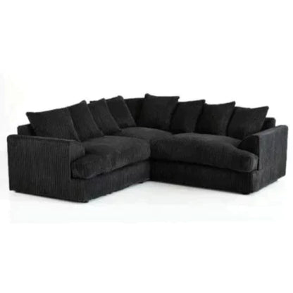 Jamba Double-Padded Fabric Mink Corner Sofa - 6 Colours Available