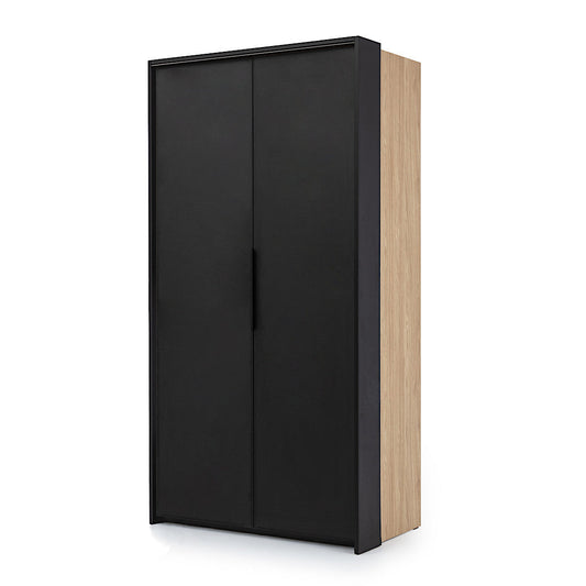 Black Loft Folding Door Wardrobe 104cm [Right]