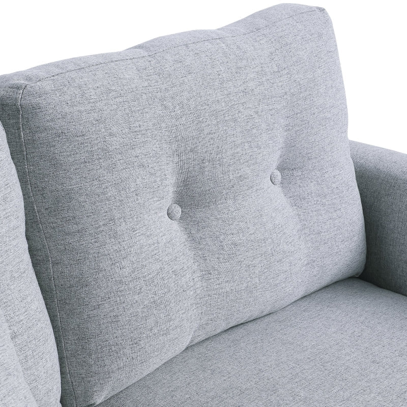 Two-Seater Sofa, With Pillow - Grey