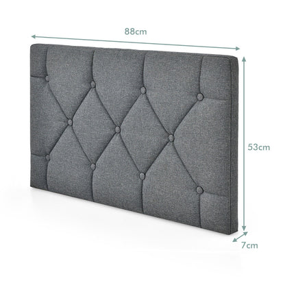 Modern Wall-mounted Upholstered Sponge Padded Headboard-Grey