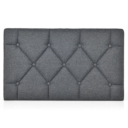 Modern Wall-mounted Upholstered Sponge Padded Headboard-Grey