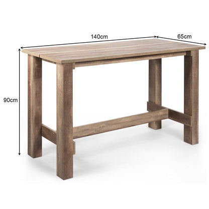 Wooden Dining Table Large Computer Desk with Hollow Design