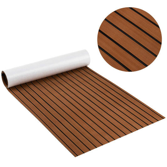 240 x 90 cm Non-Slip Marine Carpeting Mat-Brown