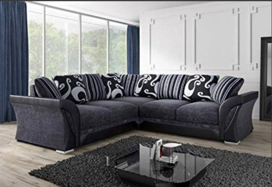 Shannon Chenille Fabric Corner Sofa Suite