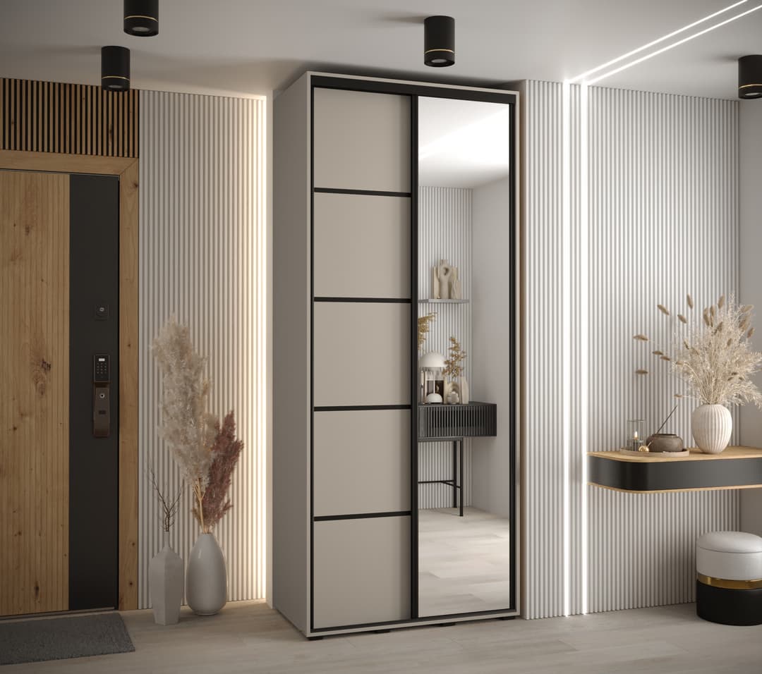 Dakota V Sliding Door Wardrobe 110cm