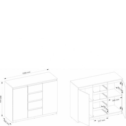 Idea ID-04 Sideboard Cabinet 109cm