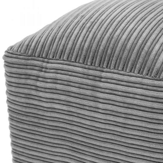 Porto Jumbo Cord Footstool - Grey