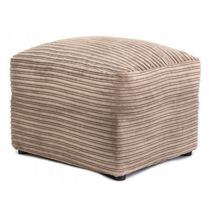 Porto Jumbo Cord Footstool - Grey