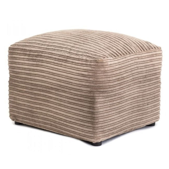 Porto Jumbo Cord Footstool - Brown