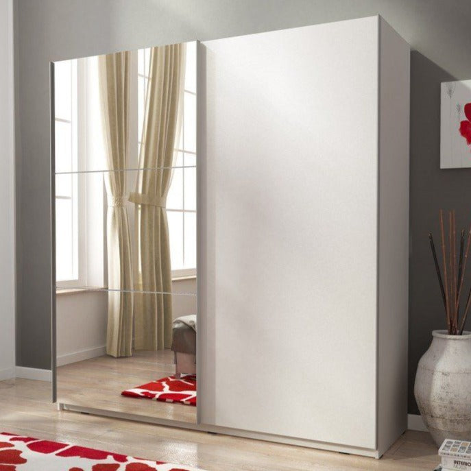 Micah 02 Sliding Door Wardrobe 150cm - White