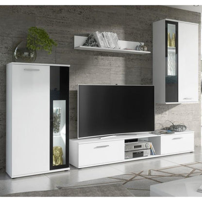 Wow Entertainment Unit in White/Black