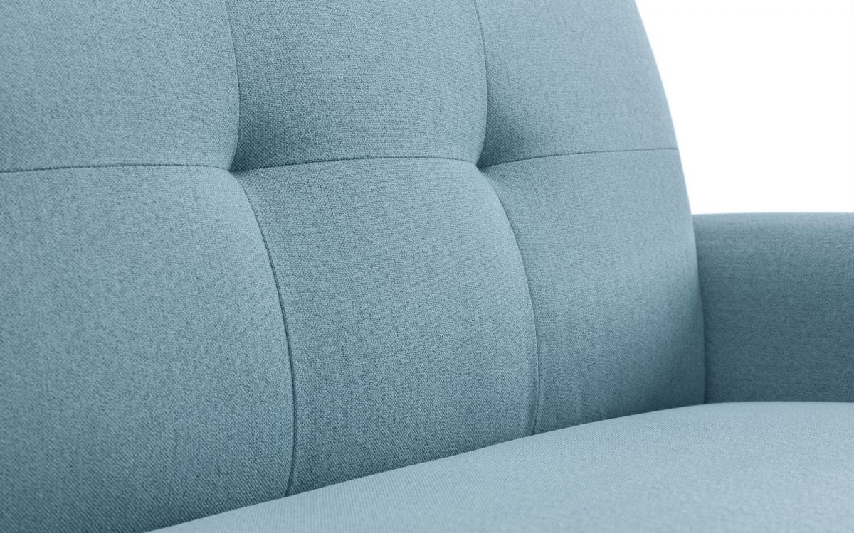 Monza Compact And Stylish 2 Seater Retro Sofa - Blue
