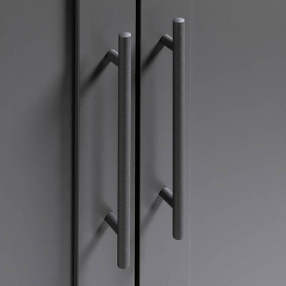 Contemporary 6 Door Closet - Charcoal