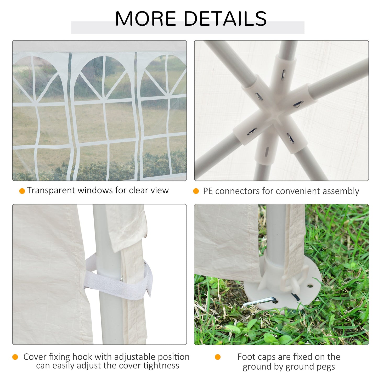 Waterproof White Party Canopy 3m x 9m