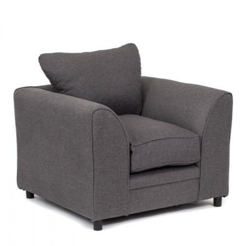 Dorota II Fabric Armchair - Dark Grey