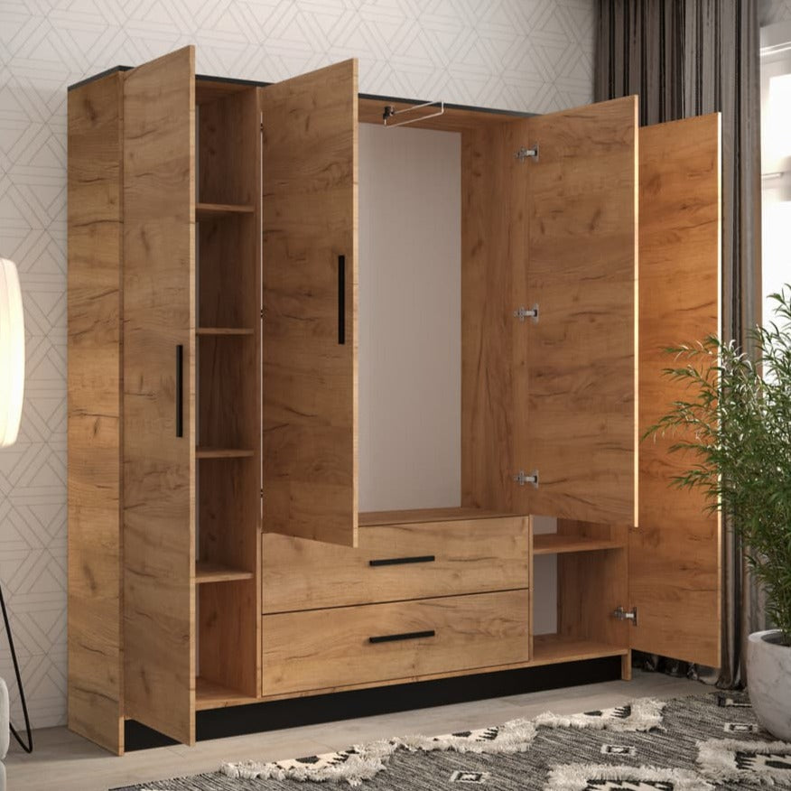 Malta V Hinged Door Wardrobe 201cm