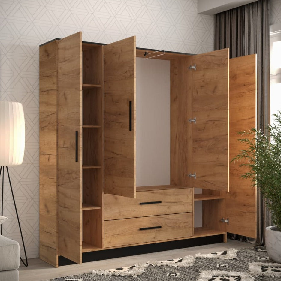 Malta Hinged Door Wardrobe 201cm