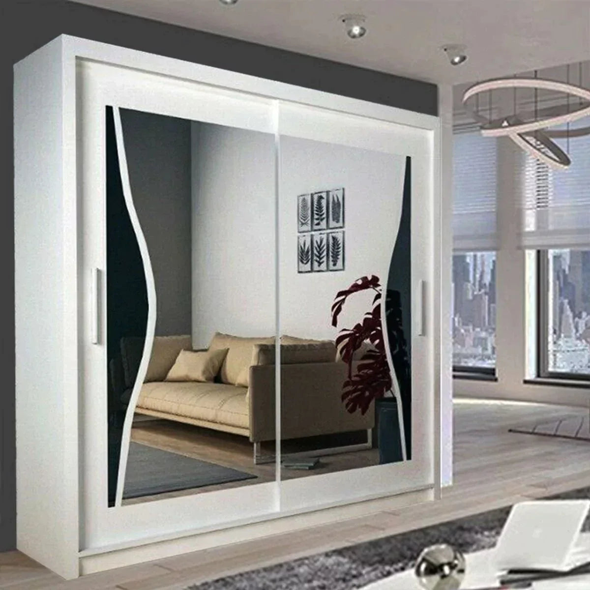 Heffner Grey Sliding Door Wardrobe - 3 Sizes