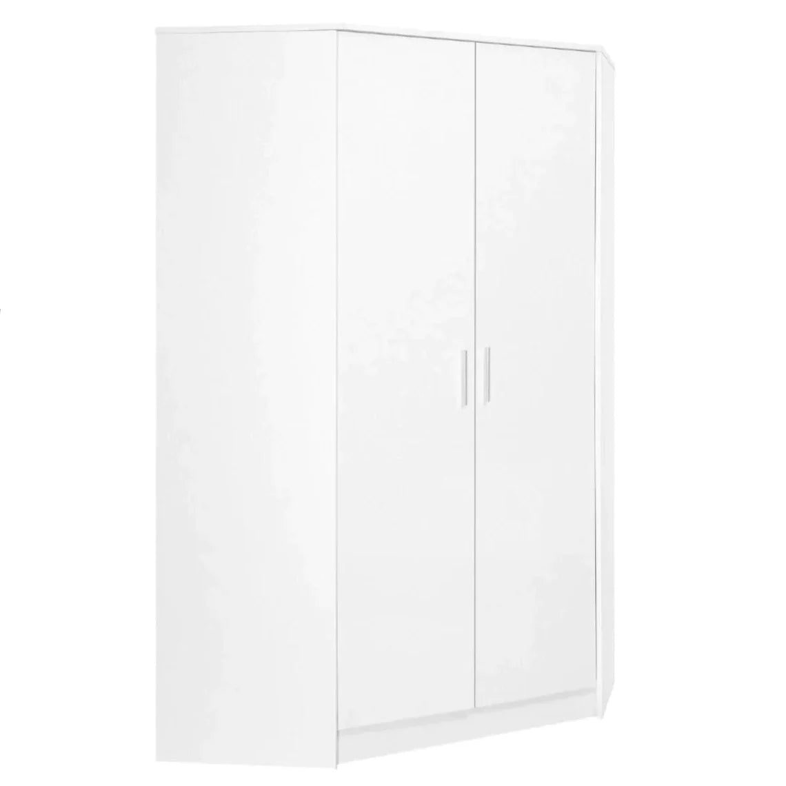 Reflect 2 Door High Gloss Corner Wardrobe - White