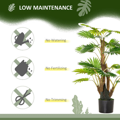 شجرة نخيل استوائية صناعية من هومكوم، نبات زخرفي مزيف في وعاء مشتل للديكور الداخلي والخارجي، 135 سم
